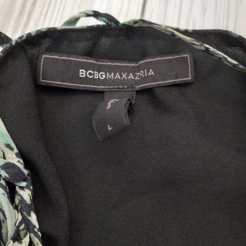 BCBGMaxAzria Y2K Asymmetrical Bakar 100% Silk Cage Neck Fairy Grunge Tank Top - Picture 5 of 8